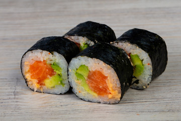 Japanese roll with salmon