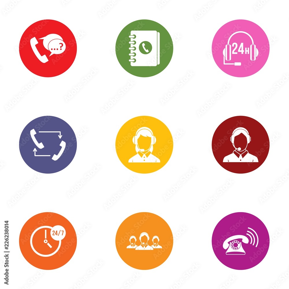 Poster reprimand icons set. flat set of 9 reprimand vector icons for web isolated on white background
