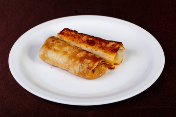 Stuffed pancakes with meat