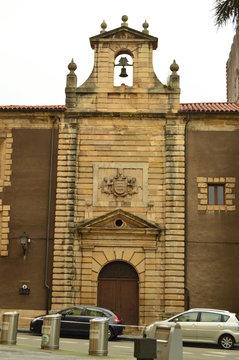 Main Facade Of The Chapel Of Our Lady Of Guadalupe In Gij&oacute;n. Architecture, Travel, Religion, Cities. July 31, 2018. Gij&oacute;n, Asturias, Spain.