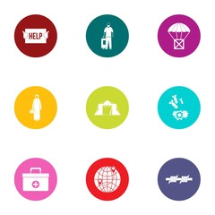 Backing icons set. Flat set of 9 backing vector icons for web isolated on white background