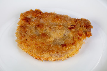 Roasted pork schnitzel