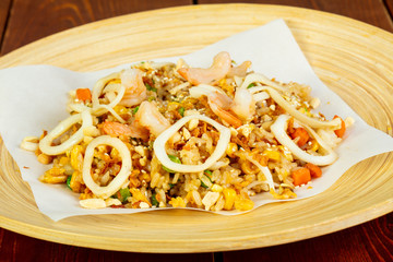 Fried rice with seafood