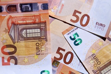Economía, billetes de 50 euros.