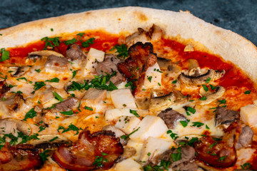 Pizza with meat