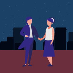 Obraz premium avatar couple icon