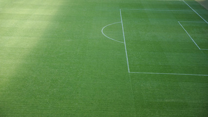 Obraz premium Large green football field