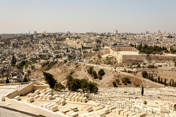 View of Jerusalem from the Mount of Olives, Israel