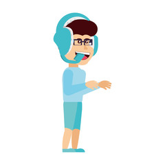 boy with headphone avatar character