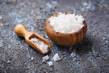 Pyramid flakes of sea salt.