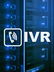 IVR Interactive voice response communication concept.