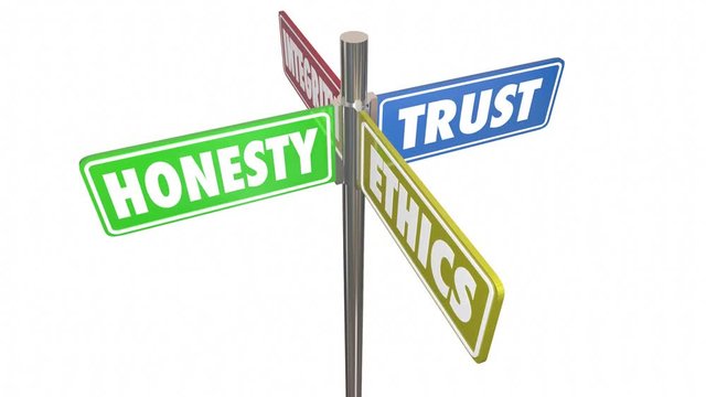 Integrity Honesty Trust Ethics Signs Seamless Looping 3d Animation
