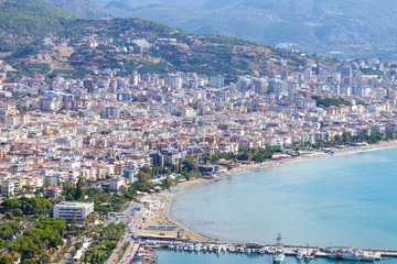 Panorama view from the coast of Antalya / Turkey