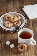 Cup of tea and biscuits for breakfast