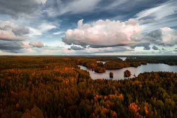 Aerial view from Liesjärvi National Park, Finland