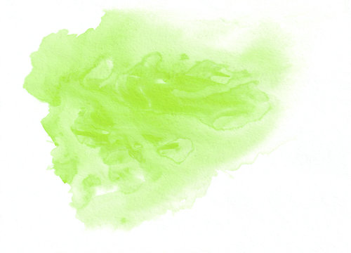 Light green watercolour gradient running stain. Beautiful abstract background for designers, mock-ups, invitations, postcards, like canvas for text and congratulations