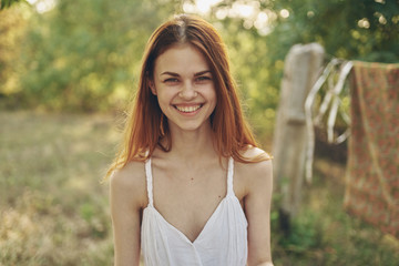 smile happiness woman in the garden