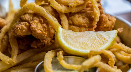 Lemon Wedge on Fish and Chips
