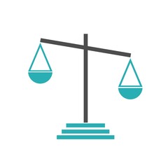 Law firm line trend logo icon design. Universal legal, lawyer, scales creative premium symbol.