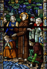 Fototapeta premium Saint Anthony preaches to the fish