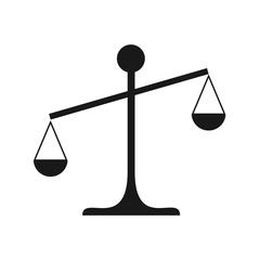 Simply weight icon. Compare logo symbol. Scales judgment pictogram.