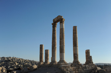 ancient temple in jerash, jordan