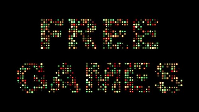 Free games colorful led sign
