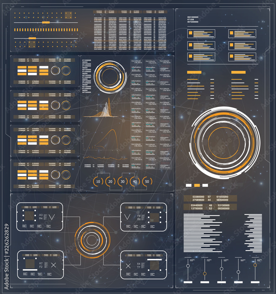 Poster hud. hud. people icon. illustration vector. hud ui. web design, development.