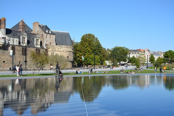 Fototapeta na wymiar Nantes - Le miroir d'eau