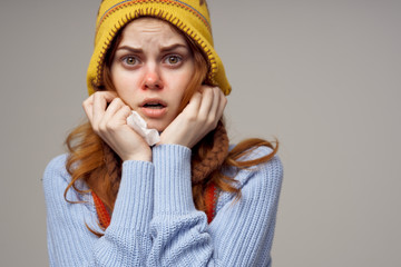woman has the flu
