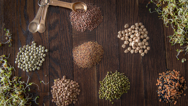 Tablespoons of Dried Seeds for Sprouting