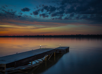 Fototapeta premium Serene dock at sunset