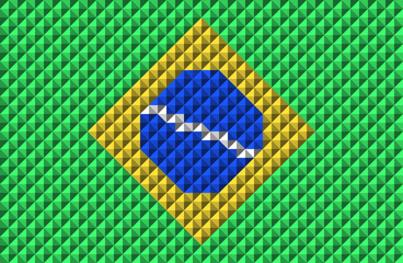 Brazillian pixel flag diamonds lonzenges