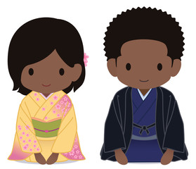 可愛い恋人たち　着物で挨拶　タイプE