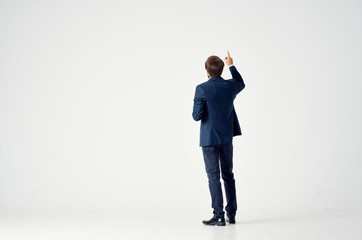 back view of a man in a suit
