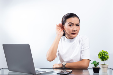 Woman gossip at office