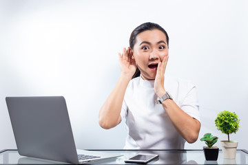Woman gossip at office