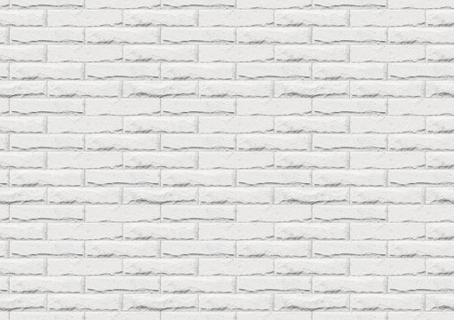 Fototapeta Seamless white brick wall  texture for 3D mapping.