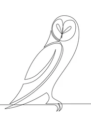  Owl Continuous Line Vector Graphic Cartoon © thirteenfifty