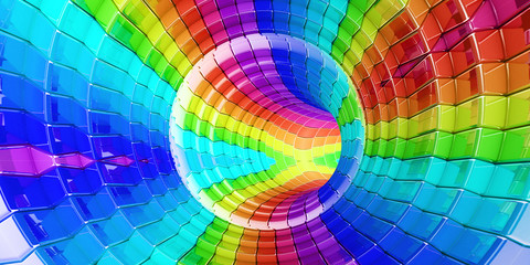 Rainbow colors technology background panorama