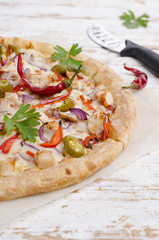 Traditional spicy pizza