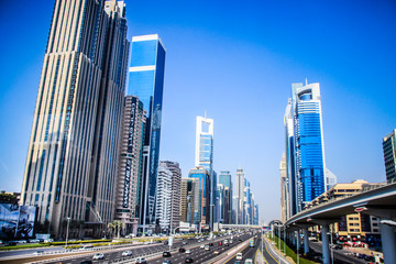 Fototapeta na wymiar Dubai Emirates skyline