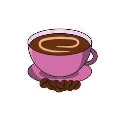 cup of coffee. vector illustration