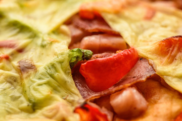 homemade pizza closeup