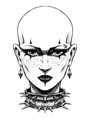 Punk Girl Drawing Photos Royalty Free Images Graphics