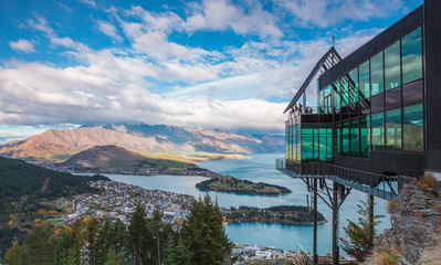 Aerial view of Queenstown in South Island, New Zealand - 226289898