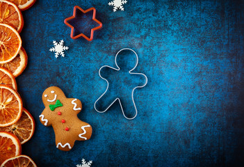 Fototapeta na wymiar Winter concept with Christmas cookies