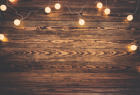 Light on sale wood background