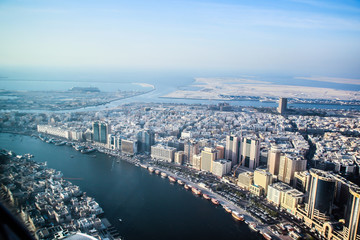Dubai breathtaking views from a plane