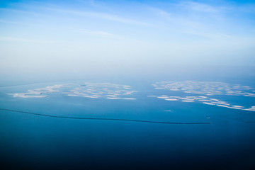 Dubai breathtaking views from a plane